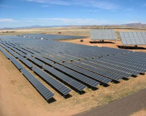 Solar power plant in a Arizona military base