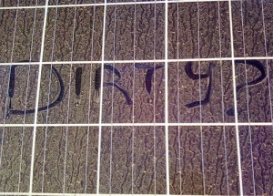 dirty solar panel 