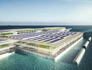 solar-powered floating farm