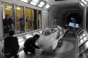 solar-powered racing car