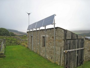 scotland solar panels and wind turbine